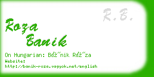 roza banik business card